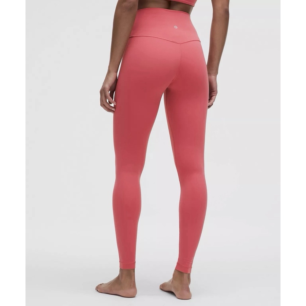 Lululemon Align HR Leggings Raspberry‎ Cream Pink 28" Sz 8-  LW5CTIS